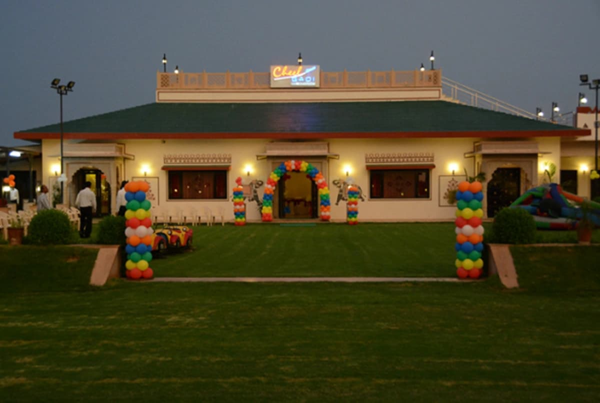 Banquet hall setup at CheelGadi